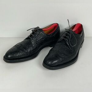 Vintage Florsheim Imperial Derby Shoes | Kenmoor | Exotic Shark | Men’s 8 C